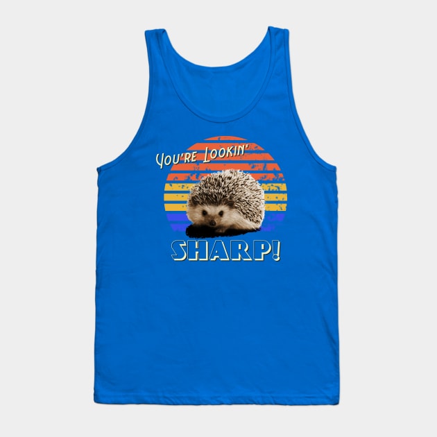 Funny Hedgehog Animal Shirt Tank Top by spiralrewind